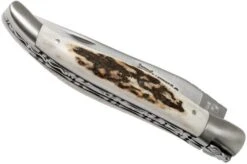 Laguiole En Aubrac 12cm Double Plates, Stag Horn Hand-filed, L0712BCI/FSB1 -Knives Store AUL0712BCI FSB1 04 laguiole en aubrac