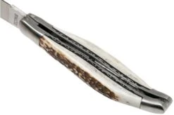 Laguiole En Aubrac 12cm Double Plates, Stag Horn Hand-filed, L0712BCI/FSB1 -Knives Store AUL0712BCI FSB1 05 laguiole en aubrac