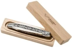 Laguiole En Aubrac 12cm Double Plates, Stag Horn Hand-filed, L0712BCI/FSB1 -Knives Store AUL0712BCI FSB1 09 laguiole en aubrac