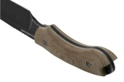 Bradford Knives Guardian 5, 5S-104N-3V, 3D Natural Micarta, CPM-3V, Sabre Grind, Nimbus Blackwashed Finish, Fixed Knife -Knives Store BDK 5S 104N 3V 04 bradford