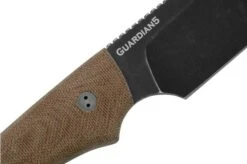 Bradford Knives Guardian 5, 5S-104N-3V, 3D Natural Micarta, CPM-3V, Sabre Grind, Nimbus Blackwashed Finish, Fixed Knife -Knives Store BDK 5S 104N 3V 05 bradford