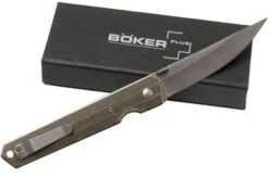 Böker Plus Kwaiken, Pocket Knife, Micarta Handle, Blade Length 9 Cm -Knives Store BO01BO291 09 boker plus kwaiken v2 bo01bo291 09
