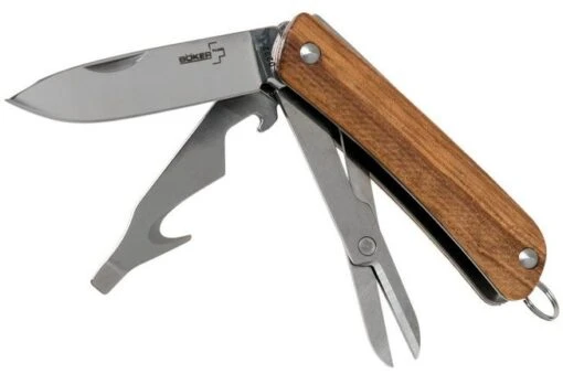 Böker Plus Mini Tech-Tool Zebrawood 4 01BO879 Keychain Pocket Knife