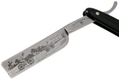 Böker Manufaktur Bicycle Race, Black Synthetic 140223 Straight Razor -Knives Store BO140223 03 boker