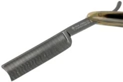 Böker Manufaktur Damascus Horn Straight Razor 140523DAM -Knives Store BO140523DAM 03 boker