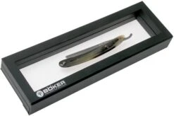 Böker Manufaktur Damascus Horn Straight Razor 140523DAM -Knives Store BO140523DAM 06 boker