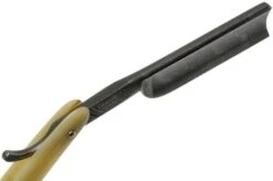 Böker Manufaktur Damascus Horn Straight Razor 140623DAM -Knives Store BO140623DAM 05 boker