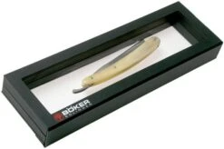 Böker Manufaktur Damascus Horn Straight Razor 140623DAM -Knives Store BO140623DAM 07 boker