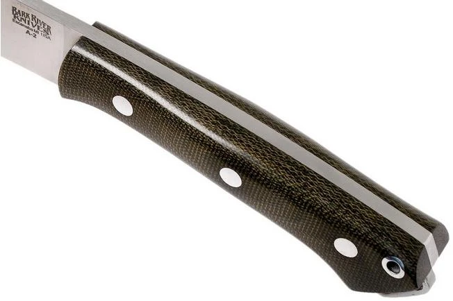 Bark River Fox River A2, Green Canvas Micarta Hunting Knife 5 Bark River Fox River A2, Green Canvas Micarta Hunting Knife - Image 5