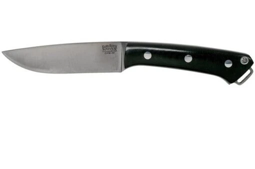 Bark River Fox River CPM 3V, Black Canvas Micarta With Red Liners