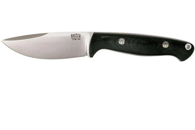 Bark River North Country EDC CPM 154, Black Canvas Micarta, Mosaic Pins 1 Bark River North Country EDC CPM 154, Black Canvas Micarta, Mosaic Pins