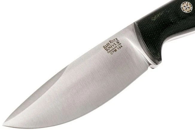 Bark River North Country EDC CPM 154, Black Canvas Micarta, Mosaic Pins 3 Bark River North Country EDC CPM 154, Black Canvas Micarta, Mosaic Pins - Image 3