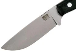 Bark River Bravo Necker II CPM 154CM, Black Canvas Micarta, Brown Sheath -Knives Store BRK07 002BRKC 03 bark river brk07 002brkc 03