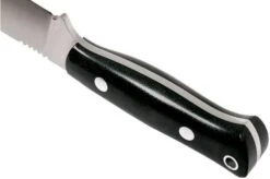 Bark River Bravo Necker II CPM 154CM, Black Canvas Micarta, Brown Sheath -Knives Store BRK07 002BRKC 04 bark river brk07 002brkc 04