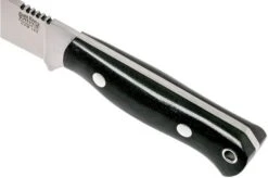 Bark River Bravo Necker II CPM 154CM, Black Canvas Micarta, Brown Sheath -Knives Store BRK07 002BRKC 05 bark river brk07 002brkc 05