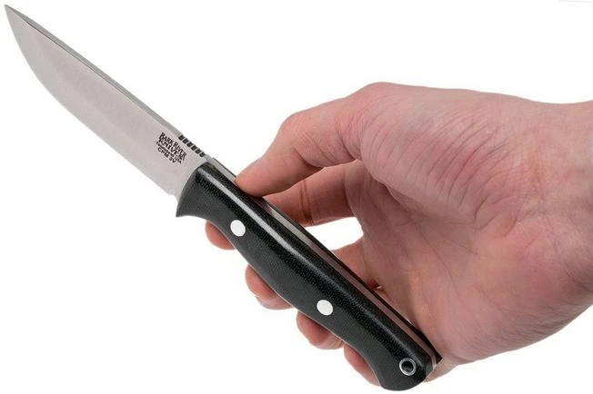 Bark River Gunny Scandi CPM 3V, Black Canvas Micarta, Brown Sheath 6 Bark River Gunny Scandi CPM 3V, Black Canvas Micarta, Brown Sheath - Image 6