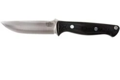 Bark River Gunny CPM 3V, Black Linen Micarta, Brown Sheath