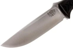 Bark River Gunny CPM 3V, Black Linen Micarta, Brown Sheath -Knives Store BRK07 025BRKL 03 bark river brk07 025brkl 03