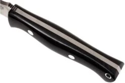 Bark River Gunny CPM 3V, Black Linen Micarta, Brown Sheath -Knives Store BRK07 025BRKL 05 bark river brk07 025brkl 05