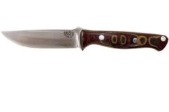 Bark River Gunny CPM 3V, Burgundy Snakeskin Micarta, Brown Sheath