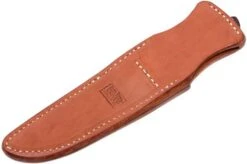 Bark River Gunny CPM 3V, Burgundy Snakeskin Micarta, Brown Sheath -Knives Store BRK07 025SBCM 08 bark river brk07 025sbcm 08