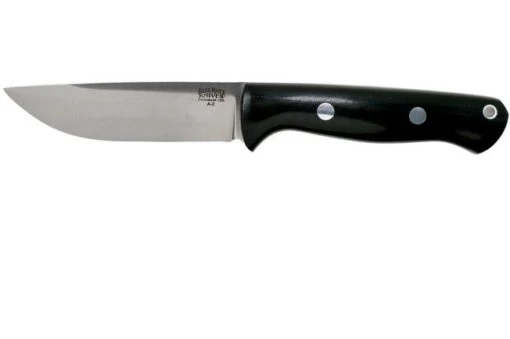 Bark River Bravo 1 A2, Black Canvas Micarta Rampless Outdoor Knife