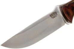 Bark River Bravo 1 CPM 3V, Burgundy Snakeskin Micarta, Brown Sheath -Knives Store BRK07 114SBC 03 bark river brk07 114sbc 03