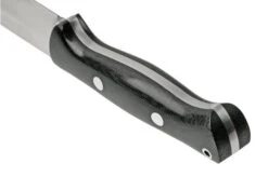 Bark River Bravo 1.2 CPM 3V Rampless, Black Canvas Micarta, Brown Sheath -Knives Store BRK07 125BKC RS 04 barkriver