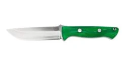 Bark River Bravo 1.2 CPM 3V Green Cyclone Mesh White Liner, Outdoor Knife