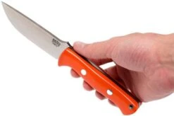 Bark River Bravo 1 LT CPM 3V, Blaze Orange G10, Black Liners, Black Sheath -Knives Store BRK07 126ORG 06 bark river brk07 126org 06