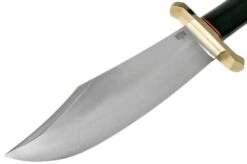 Bark River V-44 Bowie A2 Black Canvas Micarta, Brass Double Quillion, Bowie-knife -Knives Store BRK08 231BKC BDQ 03 bark river knives