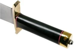 Bark River V-44 Bowie A2 Black Canvas Micarta, Brass Double Quillion, Bowie-knife -Knives Store BRK08 231BKC BDQ 04 bark river knives