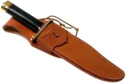 Bark River V-44 Bowie A2 Black Canvas Micarta, Brass Double Quillion, Bowie-knife -Knives Store BRK08 231BKC BDQ 06 bark river knives