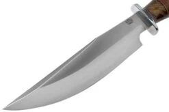 Bark River Highwayman III A2 Stacked Leather, Black Gold Maple Bowie Knife -Knives Store BRK08 313SLBGS 03 bark river knives