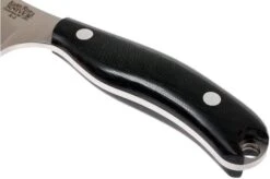 Bark River JX6 Companion A2, Black Canvas Micarta, Brown Sheath -Knives Store BRK10 112BRKC 04 bark river brk10 112brkc 04