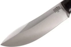 Bark River Kalahari Hunter A2, Black Canvas Micarta, Brown Sheath -Knives Store BRK12 112BRKC 03 bark river brk12 112brkc 03