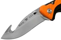 Buck Folding Pursuit Pro Guthook Large 660ORG Orange Hunting Knife -Knives Store BUCK660ORG 03 buck