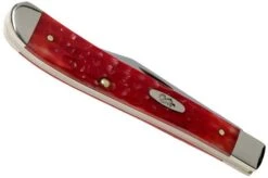 Case Slimline Trapper Dark Red Bone, Standard Jig, 06982, 61048 CV Pocket Knife -Knives Store CE06982 04 case
