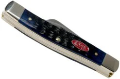 Case Medium Stockman Navy Blue Bone, Rogers Jig, 07049, 63032 SS Pocket Knife -Knives Store CE07049 04 case