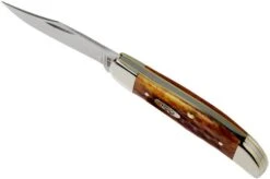 Case Knives Pocket Hunter Pocket Worn Harvest Orange Bone Corn Cob Jig 07398, 61165 SS Pocket Knife -Knives Store CE07398 06 case