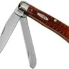 Case Knives Trapper Pocket Worn Harvest Orange Bone Corn Cob Jig 07401, 6254 SS Pocket Knife