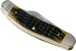 Case Sowbelly Olive Green Bone, Russell Jig, 13283, TB6339 SS Pocket Knife -Knives Store CE13283 04 case