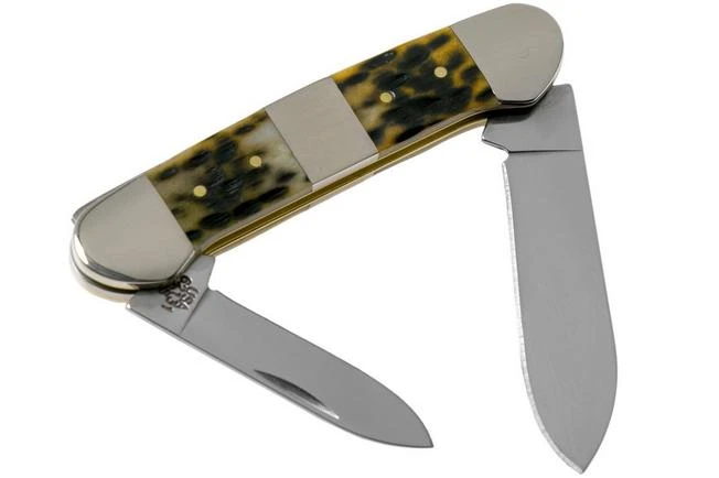 Case Canoe, Tang Stamp Series, Peach Seed Jig, Olive Green Bone 21514, 62131 SS Pocket Knife 2 Case Canoe, Tang Stamp Series, Peach Seed Jig, Olive Green Bone 21514, 62131 SS Pocket Knife - Image 2