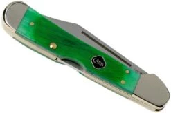 Case Mini Copperlock Clover Green Bone, Sawcut Jig, 23217, 61749L SS Pocket Knife -Knives Store CE23217 04 case
