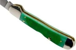 Case Mini Copperlock Clover Green Bone, Sawcut Jig, 23217, 61749L SS Pocket Knife -Knives Store CE23217 05 case