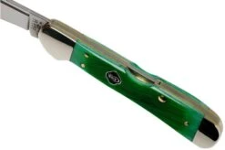Case Mini Copperlock Clover Green Bone, Sawcut Jig, 23217, 61749L SS Pocket Knife -Knives Store CE23217 06 case