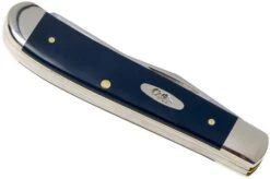Case Mini Trapper Navy Blue Synthetic, 23613, 4207 SS Pocket Knife -Knives Store CE23613 04 case