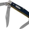 Case Medium Stockman Navy Blue Synthetic, 23614, 4344 SS Pocket Knife