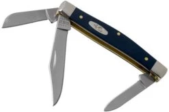 Case Medium Stockman Navy Blue Synthetic, 23614, 4344 SS Pocket Knife