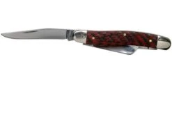 Case Medium Stockman Red & Black Carbon Fibre, 25928, 10318 CV Pocket Knife -Knives Store CE25928 03 case